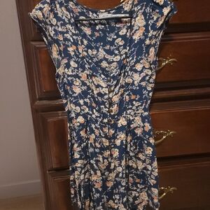 Kimchi Blue Navy and Pink Floral Romper